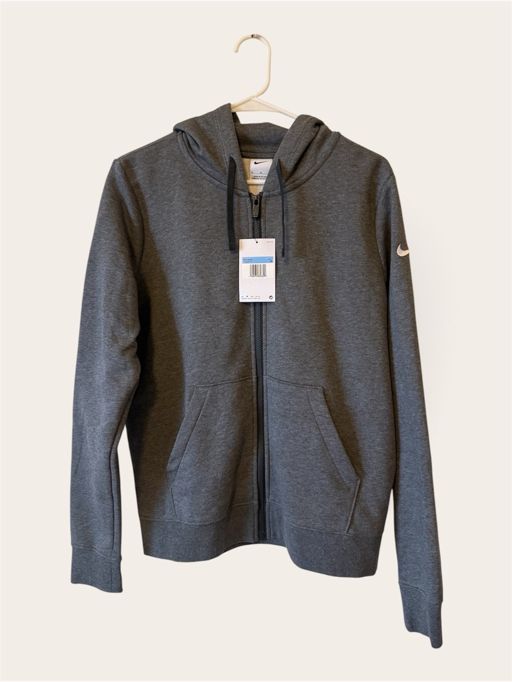 Nike Gray Full-Zip Hooded Jacket